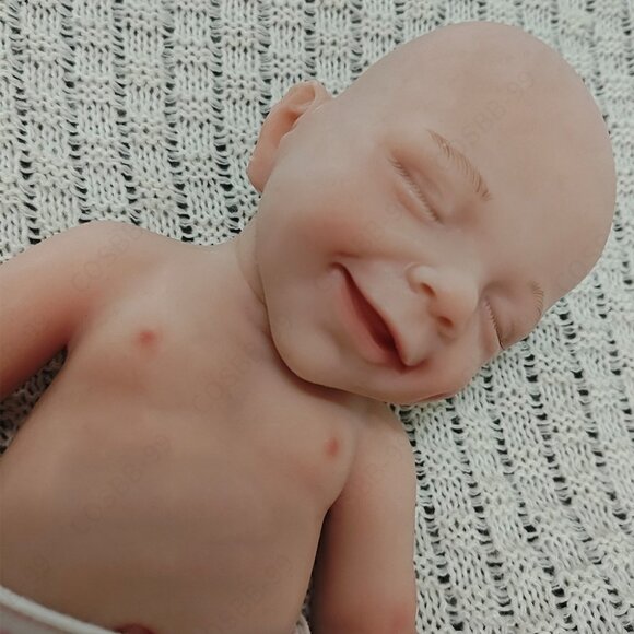 40cm Full Silicone Closed Eyes Sleeping 4.18lbs Newborn Baby Boy Reborn Doll - Picture 12 of 13